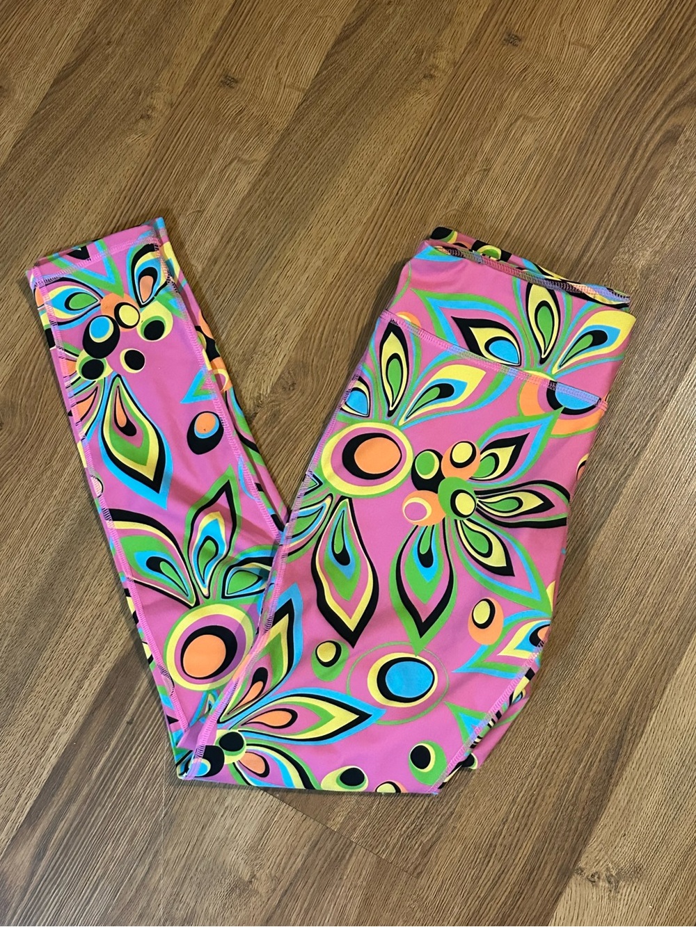 Loudmouth Golf Ladies Shagadelic Pink Floral Paisley Print Leggings